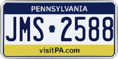 PA license plate JMS2588
