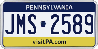 PA license plate JMS2589