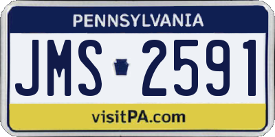 PA license plate JMS2591