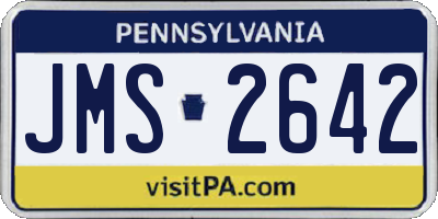 PA license plate JMS2642