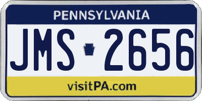 PA license plate JMS2656