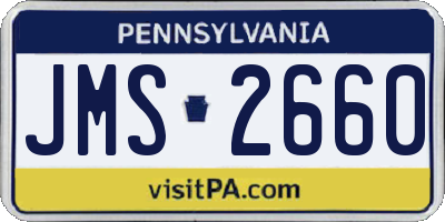 PA license plate JMS2660
