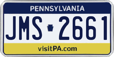 PA license plate JMS2661