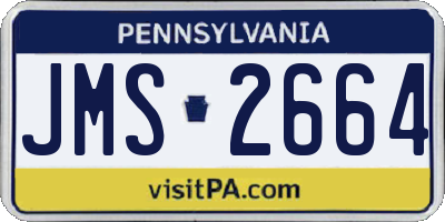 PA license plate JMS2664