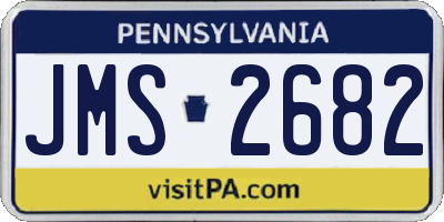PA license plate JMS2682