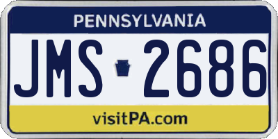 PA license plate JMS2686