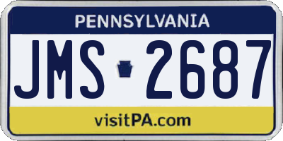 PA license plate JMS2687