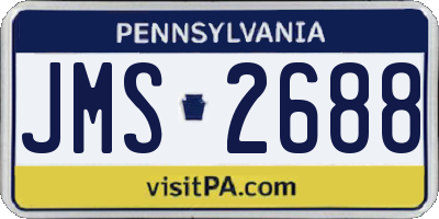 PA license plate JMS2688