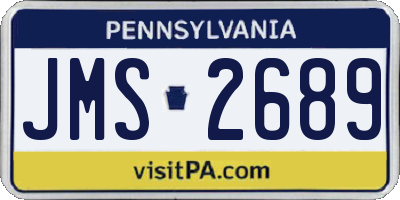 PA license plate JMS2689