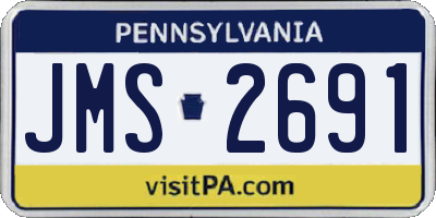 PA license plate JMS2691