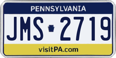 PA license plate JMS2719