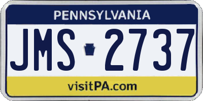 PA license plate JMS2737