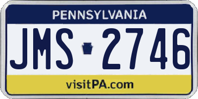 PA license plate JMS2746