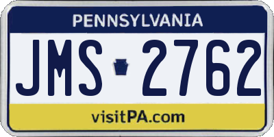 PA license plate JMS2762