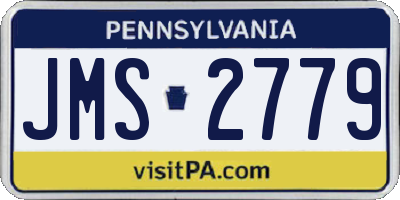 PA license plate JMS2779