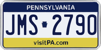 PA license plate JMS2790
