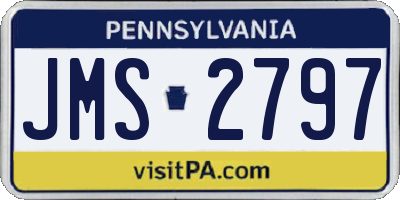 PA license plate JMS2797