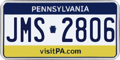 PA license plate JMS2806