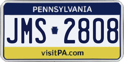 PA license plate JMS2808
