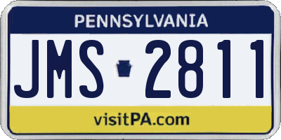 PA license plate JMS2811