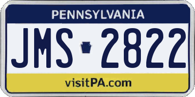 PA license plate JMS2822