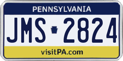 PA license plate JMS2824