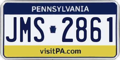 PA license plate JMS2861