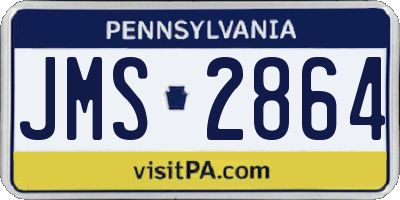 PA license plate JMS2864