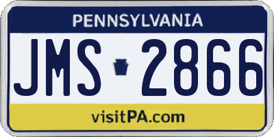 PA license plate JMS2866
