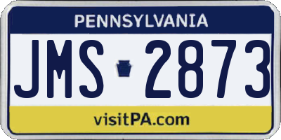 PA license plate JMS2873