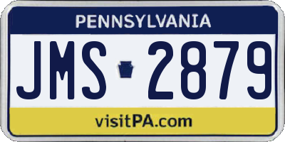 PA license plate JMS2879