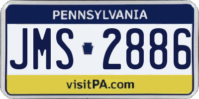 PA license plate JMS2886