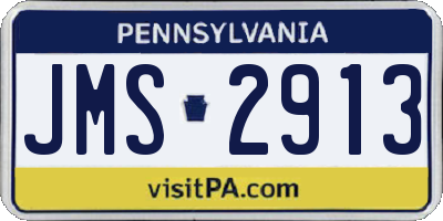 PA license plate JMS2913