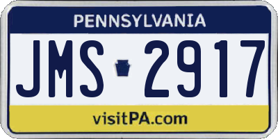 PA license plate JMS2917