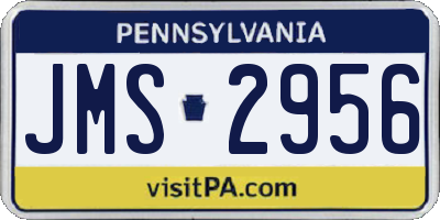 PA license plate JMS2956