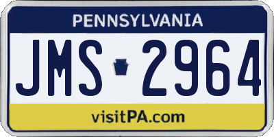PA license plate JMS2964