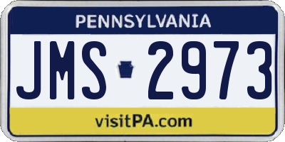 PA license plate JMS2973