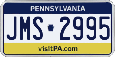 PA license plate JMS2995