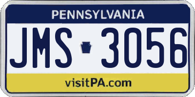 PA license plate JMS3056