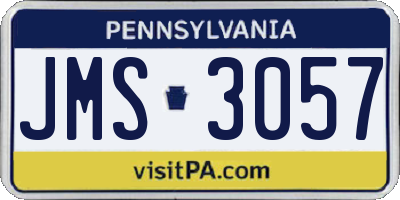 PA license plate JMS3057