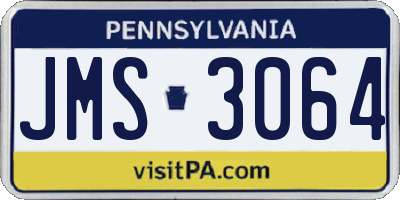 PA license plate JMS3064