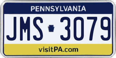 PA license plate JMS3079