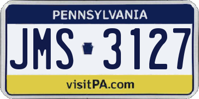 PA license plate JMS3127