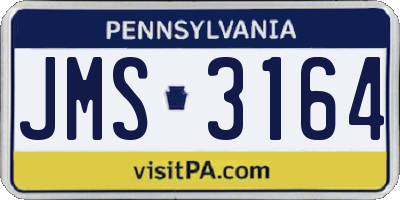 PA license plate JMS3164