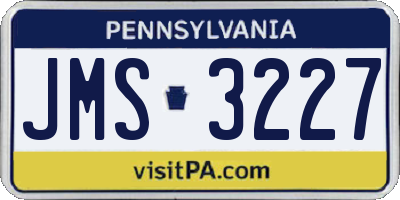 PA license plate JMS3227