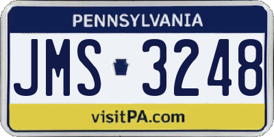 PA license plate JMS3248