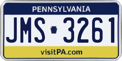 PA license plate JMS3261