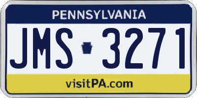PA license plate JMS3271