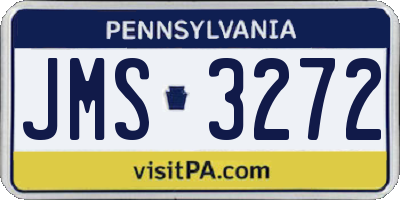PA license plate JMS3272