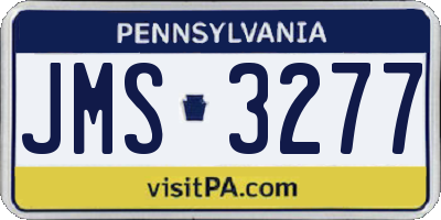 PA license plate JMS3277